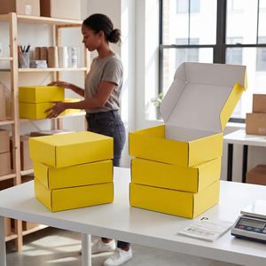 Boîtes cadeaux pliables en carton ondulé robustes et réutilisables, auto-scellantes, écologiques, pour e-commerce, boîtes d'expédition aériennes personnalisées - Product Image 4