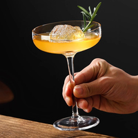 Verres à cocktail en cristal vintage faits à la main, personnalisables avec logo, réutilisables pour mariages, baby showers, fêtes, glaces et desserts