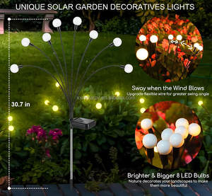 <span class=keywords><strong>Luces</strong></span> de decoración <span class=keywords><strong>solar</strong></span> impermeables para exteriores para <span class=keywords><strong>Navidad</strong></span>, Mini <span class=keywords><strong>panel</strong></span> <span class=keywords><strong>solar</strong></span> ligero decorativo, <span class=keywords><strong>luces</strong></span> de luciérnaga alimentadas - Product Image 4