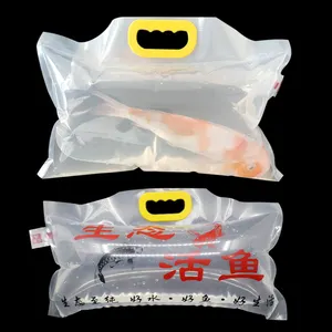 Sacs de Transport de poissons d'aquarium en polyéthylène transparent, sacs d'emballage en plastique pour le Transport de poissons vivants