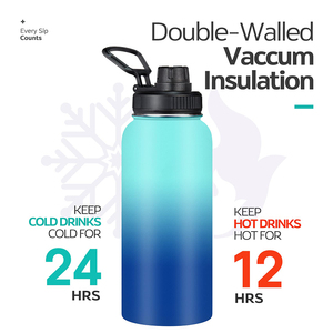 Gourde isotherme personnalisée avec logo, 32 oz, double paroi, large ouverture, en acier inoxydable, pour le <span class=keywords><strong>sport</strong></span> - Product Image 3