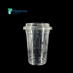 PLASTICORE Tasses en plastique jetables de qualité alimentaire 95mm Tasses rondes pour thé au lait - Product Image 2