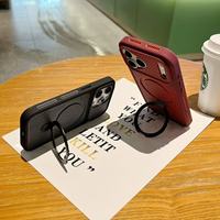 Coque de protection 2-en-1 QY pour iPhone 18/17 Pro, style Ins, avec anneau de refroidissement et support, toucher maille, en élastomère thermoplastique