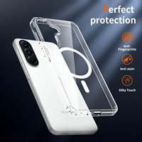 Funda de Alta Calidad para Samsung A57, Personalizada, Resistente a Impactos, Magnética, con Cubierta Trasera Transparente Anti-Rayones