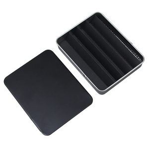 Black Child Proof Metal Sliding CR <strong>Tin</strong> <strong>Slide</strong> Drawer Child Resistant 5 Pack Packaging <strong>Rectangle</strong> <strong>Tin</strong> <strong>Box</strong> for Pre Rolled - Product Image 4