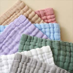 Lingettes pour bébé 100% coton 25*25 cm 6 couches en mousseline Serviette de bain pour bébé - Product Image 3