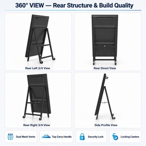 Soporte de Señalización Digital Inteligente para Exteriores, Pantalla LCD con Marco en A de 32, <span class=keywords><strong>43</strong></span>, 49 y 55 Pulgadas, Control por WiFi y Nube, Panel Publicitario - Product Image 2