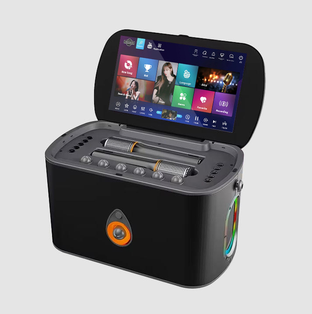 HC-13 11.6" Screen Android Portable Karaoke Machine Wireless Speakers Lyrics Display All-in-one KTV Box 32GB Storage HD Output