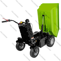 48V 32Ah 1000W Bürstenloser Gleichstrom motor Mini Dumper 500kg Kapazität Batterie betriebener Wagen Elektrische Schubkarre
