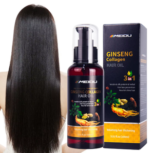 Huile capillaire au ginseng 100 ml en gros pour cheveux crépus, marque privée - Product Image 1