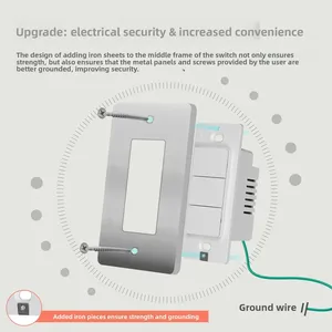 Zigbee Akıllı Düğme Anahtarı Tuya Akıllı Ev Uygulaması Uzaktan Kumanda Sesli Kontrol Amerikan Standardı Tek Sıfır Yangın Evrensel Panel - Product Image 5