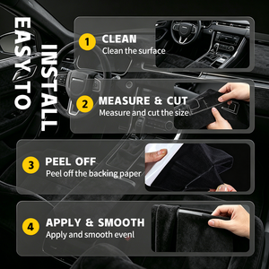 CARBINS <span class=keywords><strong>Tissu</strong></span> en daim auto-adhésif de haute qualité pour la décoration intérieure de <span class=keywords><strong>voiture</strong></span>, le revêtement du <span class=keywords><strong>toit</strong></span> et du tableau de bord - Product Image 5