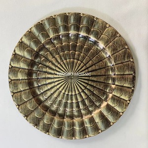 Assiettes de charge réutilisables en plastique or argent de 13 pouces pour la décoration de table d'événement de mariage à la maison - Product Image 3