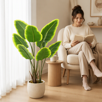 Plante artificielle Oiseau de paradis, fausse verdure tropicale pour la décoration de mariage, de fête, d'événement, de toile de fond, de maison et de bureau
