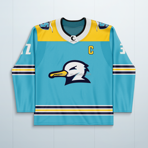 ชุดฮอกกี้น้ำแข็งแบบกำหนดเอง 100% โพลีเอสเตอร์ สำหรับผู้ใหญ่ แบบยูนิเซ็กซ์ พร้อมงานปักและชื่อทีมตามสั่ง สำหรับการแข่งขันทีม - Product Image 3