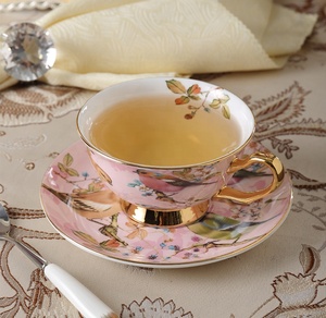 Blue Birds Floral 15pcs Royal Classic Coffee and <b>Tea</b> <b>Set</b> Luxury Gold Porcelain Vintage Cups & Saucers <b>Tea</b> <b>Pot</b> <b>Set</b> for <b>Tea</b> House - Product Image 6