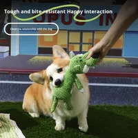 Jouets pour chiens en gros, jouets à mâcher en peluche de coton PP en forme d'animaux qui font du bruit, et poupées anti-stress provenant des fabricants