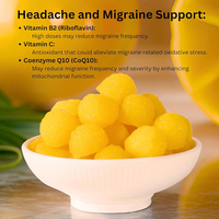 OEM ODM Marque privée Biotine B2 Vitamine Complément alimentaire Vegan Ananas Saveur Vitamine B Gommes avec COQ10 pour la santé immunitaire