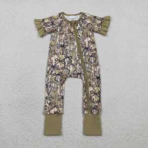 RTS Boutique - Pelele de camuflaje para bebé niña, 95% algodón y elastano, informal, para recién nacido, con pies cubiertos, ropa de punto para niños - Product Image 4