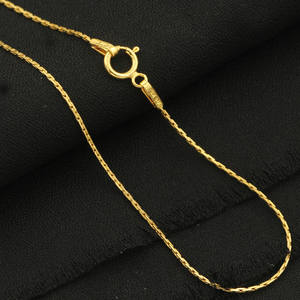 Chaîne de <span class=keywords><strong>collier</strong></span> en <span class=keywords><strong>or</strong></span> véritable 14 carats plaqué <span class=keywords><strong>or</strong></span> GF, modèle serpent, pour femmes et hommes, accessoires de chaîne de clavicule - Product Image 1