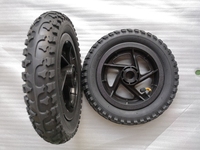 Haute qualité 10 pouces noir gonflable Kart pneu nouvelle conception caoutchouc PU roue équipement de manutention partie