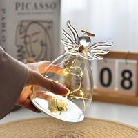 Vente en gros Chine Eternal Angel Flowers Dôme en verre soufflé fait main pour bouquet de roses pour la Fête des Mères et la Saint-Valentin