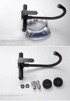 Robinet Mitigeur Mural Moderne Noir en Acier Inoxydable, Monocommande Chaud/Froid, Grifo Populaire en Amérique du Sud pour Salle de Bain