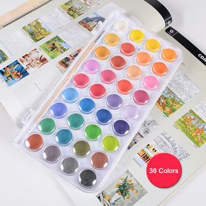 GF Factory Wholesale 36 couleurs Ensemble de peinture à l'<span class=keywords><strong>aquarelle</strong></span> solide pour artistes, avec pinceaux, pour toile et papier - Product Image 3