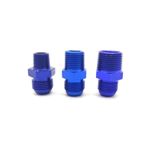 MAX nuevo aluminio AN4 macho Flare a M10 <span class=keywords><strong>X</strong></span> 1,5mm/M12*1,5mm/M18 * 1,5mm adaptador de ajuste macho superficie anodizada Universal coche azul - Product Image 4
