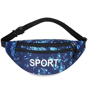 Riñonera de moda unisex con patrón de letras, impermeable, resistente al desgaste, con cremallera, en forma de dumpling, para teléfono móvil y fitness, al por mayor - Product Image 4