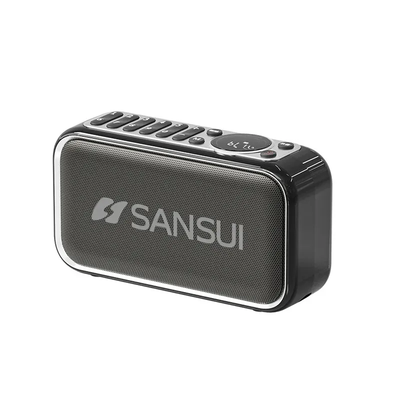 SANSUI F35 Caixa De Som Bluetooth Portable Stereo Bass Speaker Vintage Bluetooth Speaker Card Mini Plug in Walkman Music Player