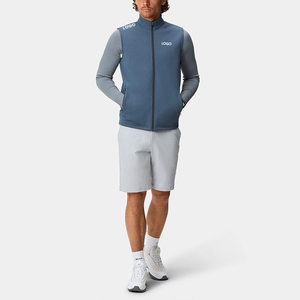 Custom Winter Plus Size <strong>Men's</strong> <strong>Navy</strong> <strong>Gilet</strong> Zipper Clip Polyester Spandex Spring Soft Shell Vest for Golf - Product Image 3