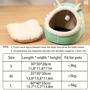 Ấm cúng mèo giường ấm áp phong cách vật nuôi giỏ cho mèo con & Mèo thoải mái cho ngủ trưa & lounging trang trí nội thất phụ kiện con chó giường - Product Image 2