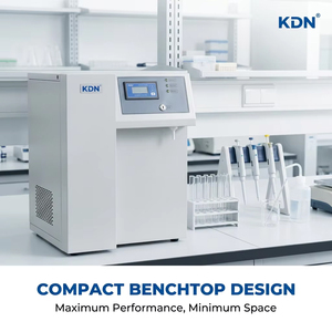 เครื่องกรองน้ำบริสุทธิ์พิเศษ Kdn ได้รับการรับรองมาตรฐาน Ce ราคาโรงงาน สำหรับใช้ในห้องปฏิบัติการ ดีไซน์ปุ่มกดใช้งานง่าย รวดเร็ว - Product Image 1