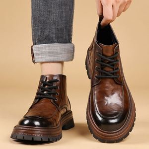 Dropshipping Product Black Fashion <b>Boots</b> Plus Velvet Warm High Top Cotton <b>Boots</b> Men - Product Image 3