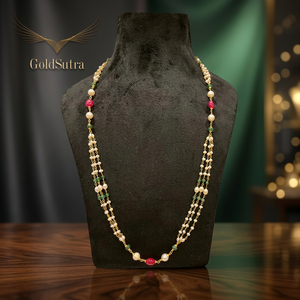 Pendientes de perlas de oro de 22k para boda con engaste de garra y perla de imitación - Product Image 2