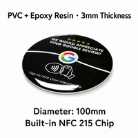 Support de paiement NFC215 personnalisé en acrylique/PVC avec code QR, étanche, pour avis clients sur table, idéal pour hôtels, restaurants, cartes de visite