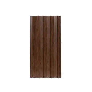 Pintu lipat kayu akordeon spektrum kualitas tinggi sesuai dengan 48 "lebar x 80" inti Solid tinggi vinil dilaminasi MDF warna kenari