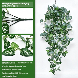 <span class=keywords><strong>Plantas</strong></span> <span class=keywords><strong>Artificiales</strong></span> Colgantes de Alta Calidad de 100 cm, Hojas de Hiedra, Planta para Montar en la Pared, Decoración para Interiores y Exteriores, para el Hogar, la Habitación, el Patio - Product Image 3