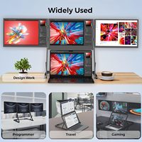 Moniteur triple pour ordinateur portable OEM TriCreate Lite avec écran IPS de 14 pouces, moniteur de voyage pour ordinateur portable pour usage professionnel