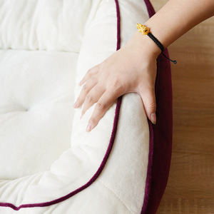 <span class=keywords><strong>Lit</strong></span> rond ultra doux et imperméable de luxe écologique en tissu solide lavable <span class=keywords><strong>pour</strong></span> <span class=keywords><strong>chien</strong></span> de compagnie vente en gros - Product Image 3