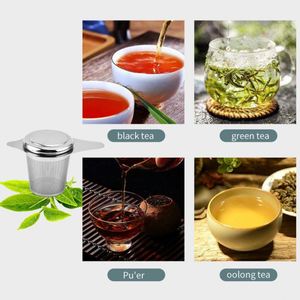 304 Stainless Steel Double-Handle Reusable <b>Infuser</b> Coffee With Mesh Lid Utensil Filter Durable Metal <b>Tea</b> Strainer - Product Image 3