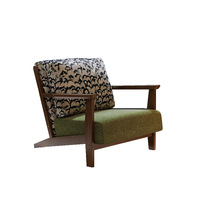 Fauteuil décontracté vintage en bois massif, chaise de designer pour salon et bureau, mobilier de maison