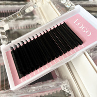 Extensions de cils individuels en faux vison, forme ellipse, plates 0.15, classiques, pour vente en gros et OEM
