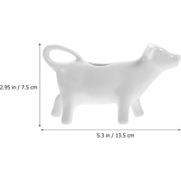 Yardwe 13 oz Carafe à lait en céramique en forme d'animal et tasse à latte motif floral 40 ml Minimalisme moderne Dehua