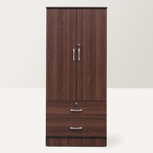 Europe White Painted Shaker Door Antique <strong>Pine</strong> <strong>Solid</strong> Wood 2 Doors <strong>Wardrobe</strong> for Sale - Product Image 3