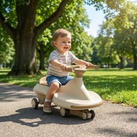 Voiture à bascule Arolo pour enfants avec roues lumineuses en PU pour garçons et filles, intérieur et extérieur