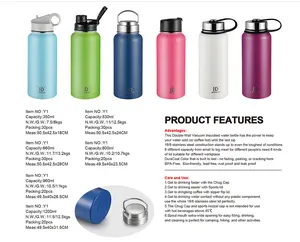 Schlussverkauf modisches Design Top individuelles LOGO verschiedene Größen doppelwandige Edelstahl-Vakuum Sport Trinkwasserflasche