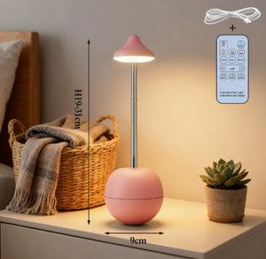 Green <b>Table</b> <b>Lamp</b> With Remote Control 9cm Base H19-31cm Indoor LED Light Plastic Cabinet <b>Wireless</b> Operation - Product Image 4