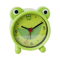 Horloge de table vibrante en forme de grenouille de dessin animé, en plastique, à quartz, Reloj, horloge de bureau
